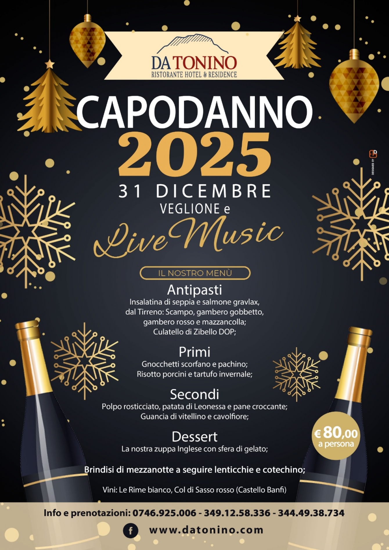 MENÙ CAPODANNO 2025